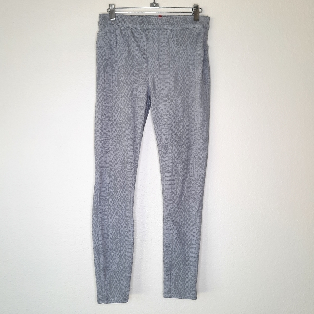 Spanx Gray Python Snakeskin Leggings S - image 2